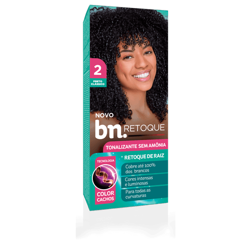 Tonalizante Preto Clássico 2.0 Sem Amônia 90g | bn.Cachos